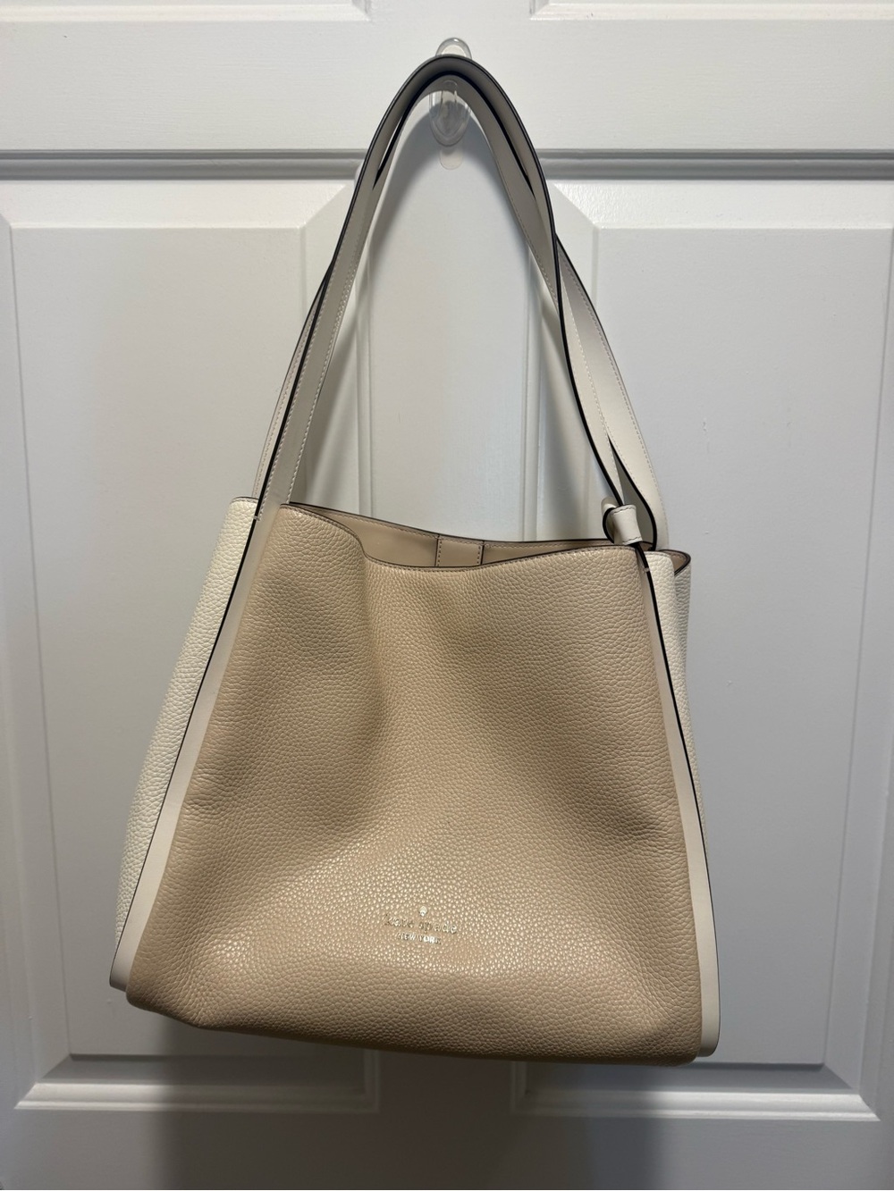 kate spade Beige and Cream Leather Shoulder Bag. Like new